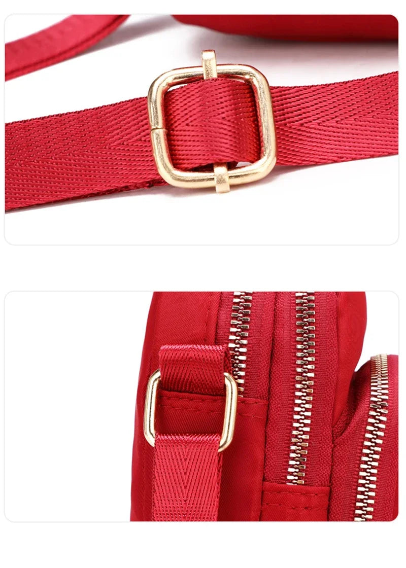 Women Bag Waterproof Shoulder Bag Crossbody Zipper Mobile Phone Lady Female Multifunction Handbag Wrist Purse Womens Pouch - Tasawoq