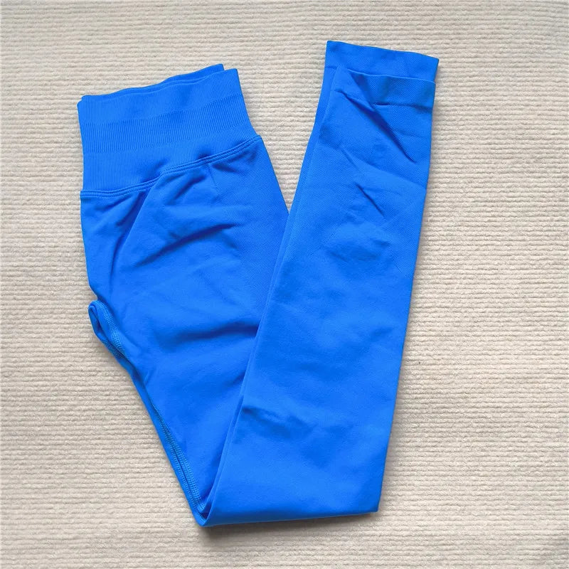 Seamless Sporty Leggings High Impact Yoga Leggings Fitness Pants Butt Lifting Tights Tummy Control Squat Proof Workout Tights - Tasawoq