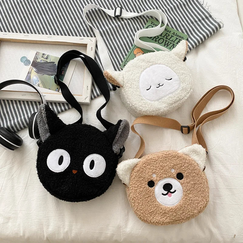 Japanese Style Kawaii Bag Women Cartoon Plush Shoulder Bag for Women New Crossbody Bag Small Phone Purse Bolsa Feminina - Tasawoq