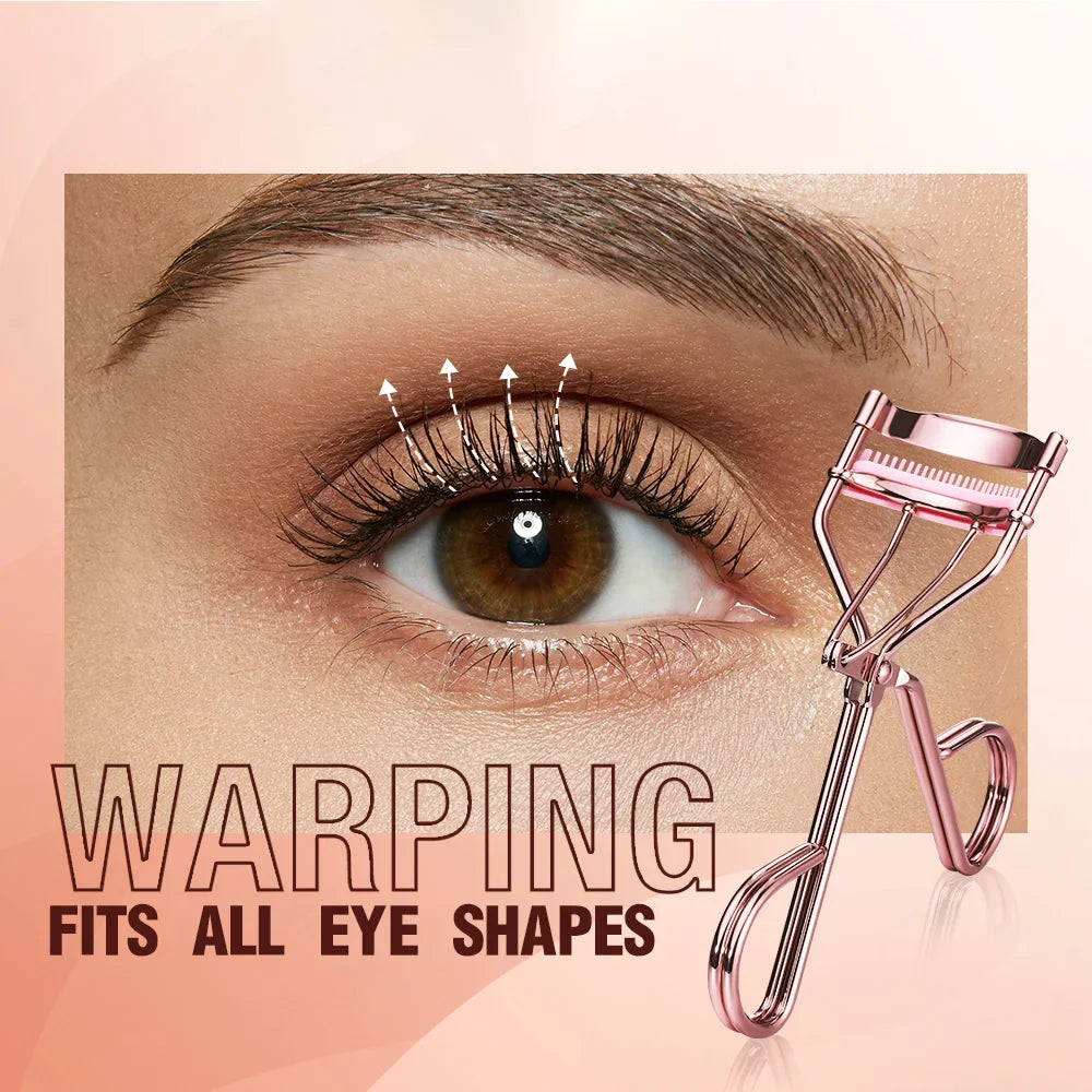 Professional Rose Gold Eyelash Curler Eyelash Cosmetics Makeup Tools Ladies Accessories Quick Styling Compact Portable - Tasawoq