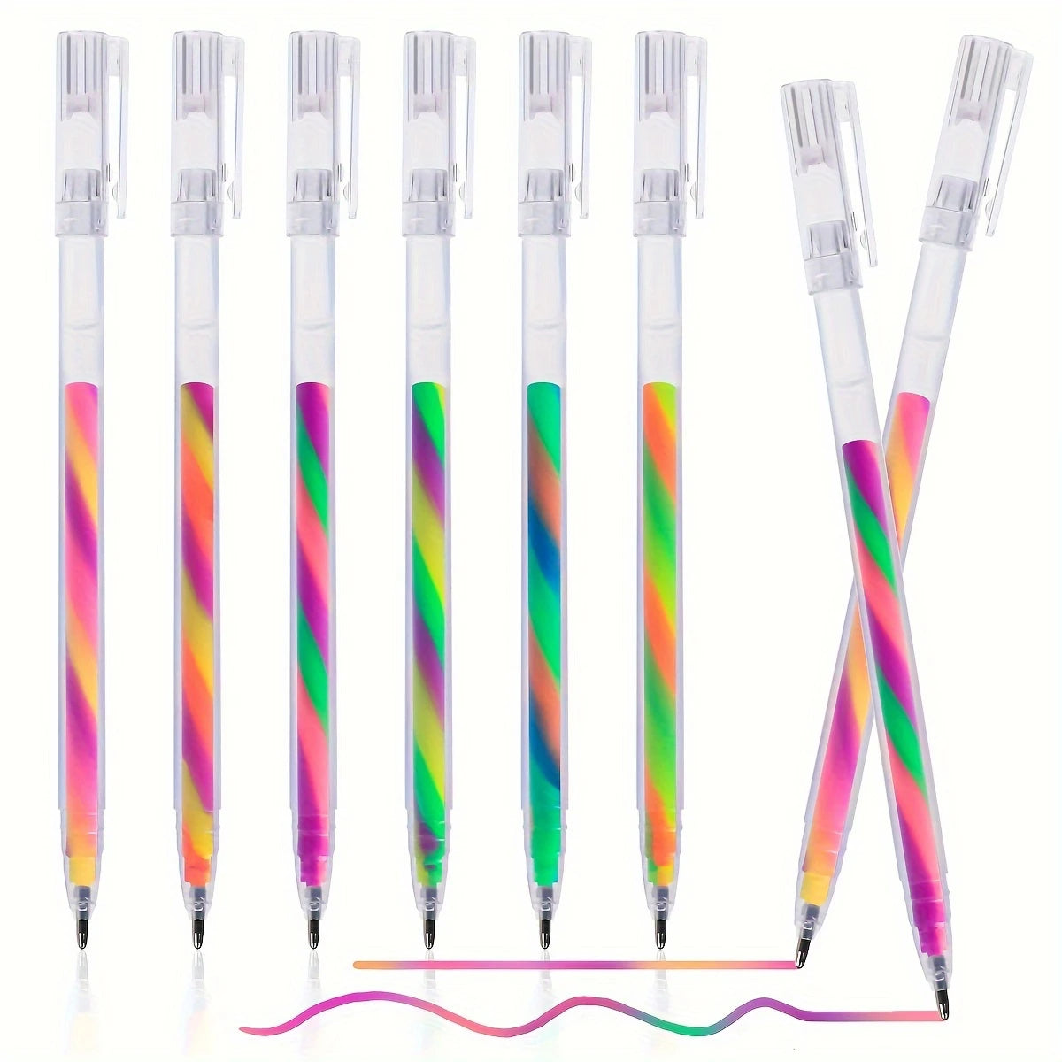 6pcs Glitter Gel Highlighter Pens Set - 1.2mm Vibrant Colors, Smooth Writing, Perfect for Journals, DIY Crafts, Greeting Cards,