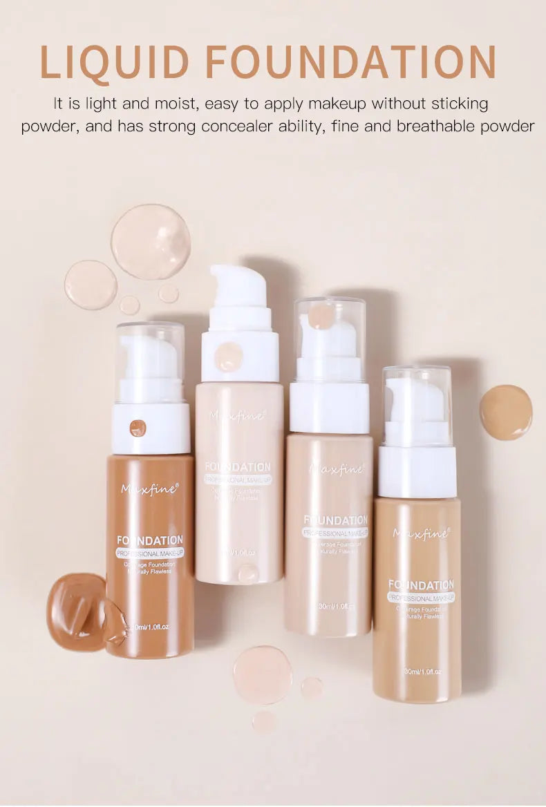 12-color liquid foundation, unparalleled wrinkle relieving and full coverage of high-definition liquid foundation, has a nourish - Tasawoq