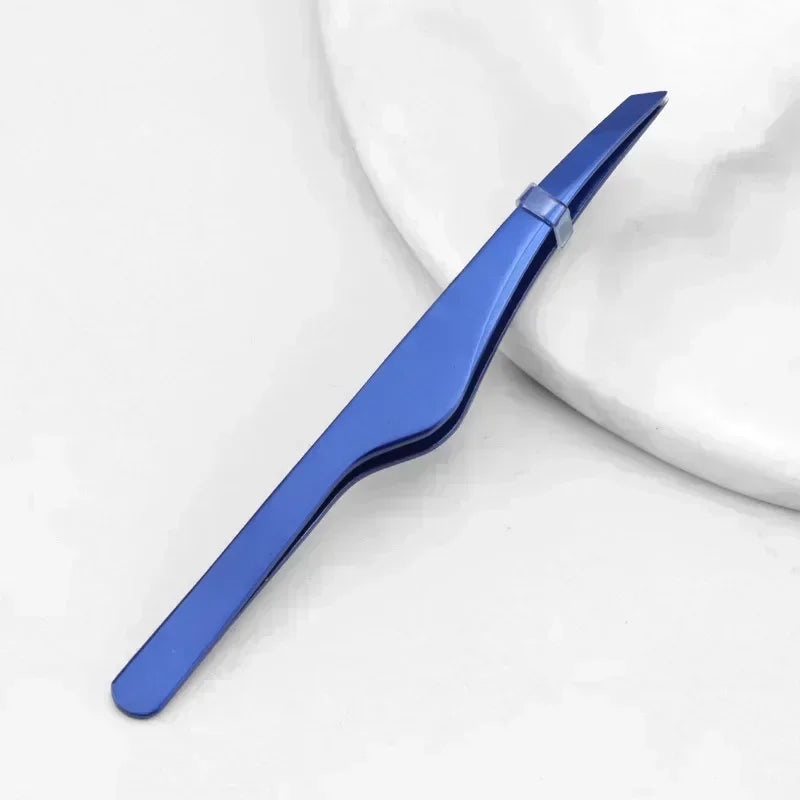 Hair Removal Tweezers Stainless Steel Eyebrow Tweezers Slant Tip Point Tip Flat Tip Rose Gold Silver Black Cosmetic Makeup Tools - Tasawoq