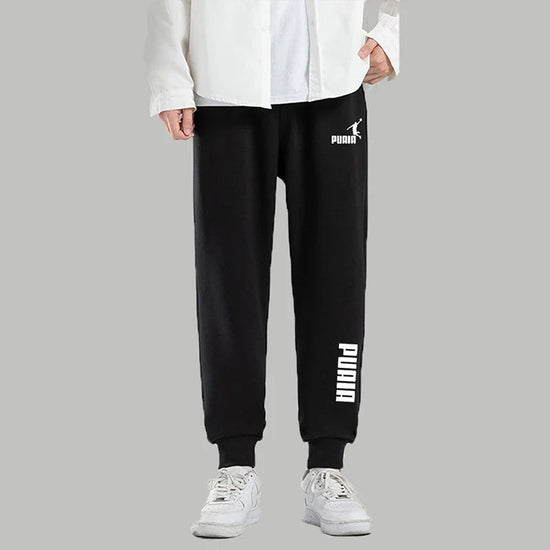 PUAIA Print Men's Pants Autumn/Winter New Sport Jogging Trousers Fitness Loose Fit Clothing Solid Color Outfit Streetwear Pants - Tasawoq