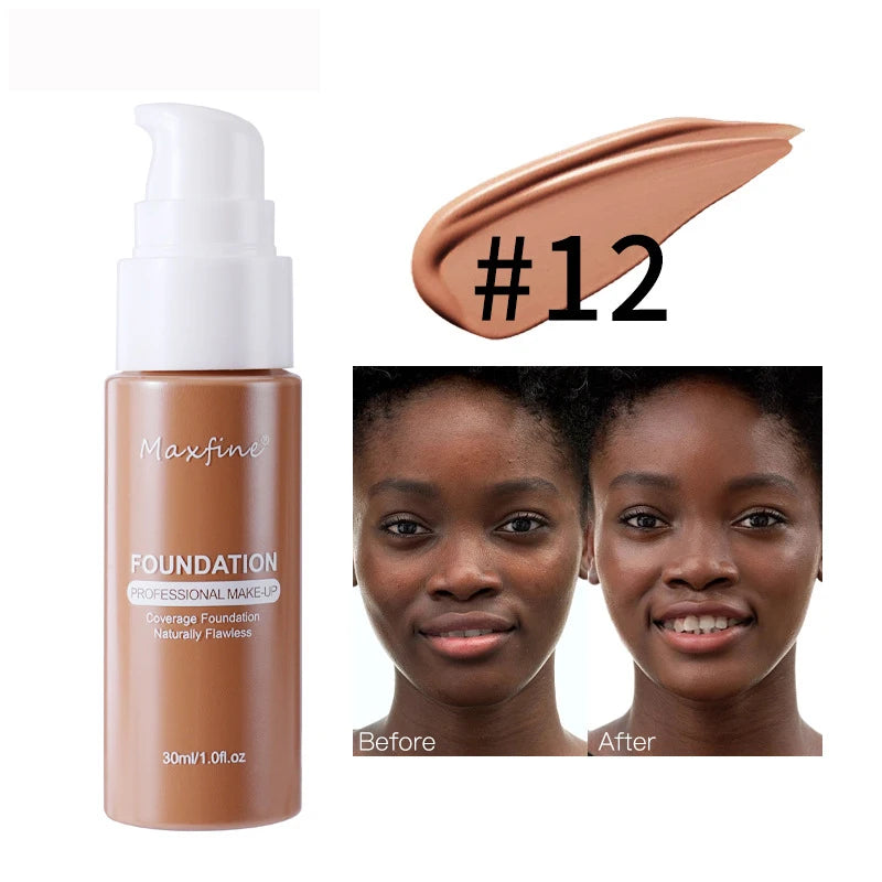 Liquid Foundation Effective Concealer Waterproof Sweat-resistant Makeup Professional Cosmetics - Tasawoq