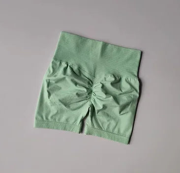 Peach Hip Lifting Sports Shorts Women High Waist and Waist Tightening Slimming Running Hip Speed Drying Three Point Tight Pants - Tasawoq