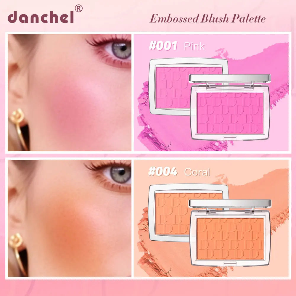 Blush Matte Natural Cheek Tint Brighten Face Waterproof Face Contouring Cosmetics Blush Powder Soft Female Makeup For Cheeks - Tasawoq