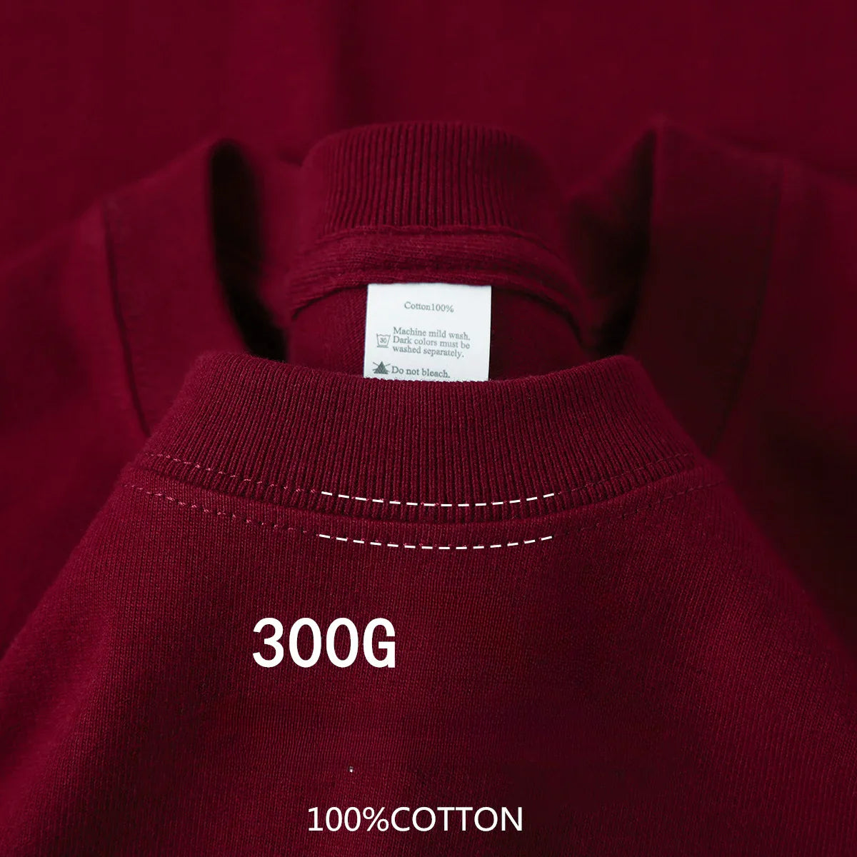 Summer Cotton Heavy Duty 300grams American Pure Cotton Short Sleeves T-shirt Men Casual Base Top Oversized T Shirt - Tasawoq