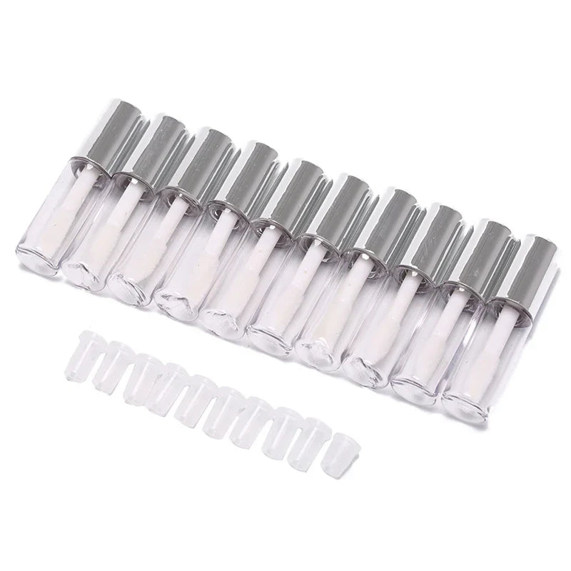 10pcs 1.2ML Empty Lip Gloss Tube Plastic Refillable Bottles Liquid Lipstick Container lipgloss Sample Bottle - Tasawoq