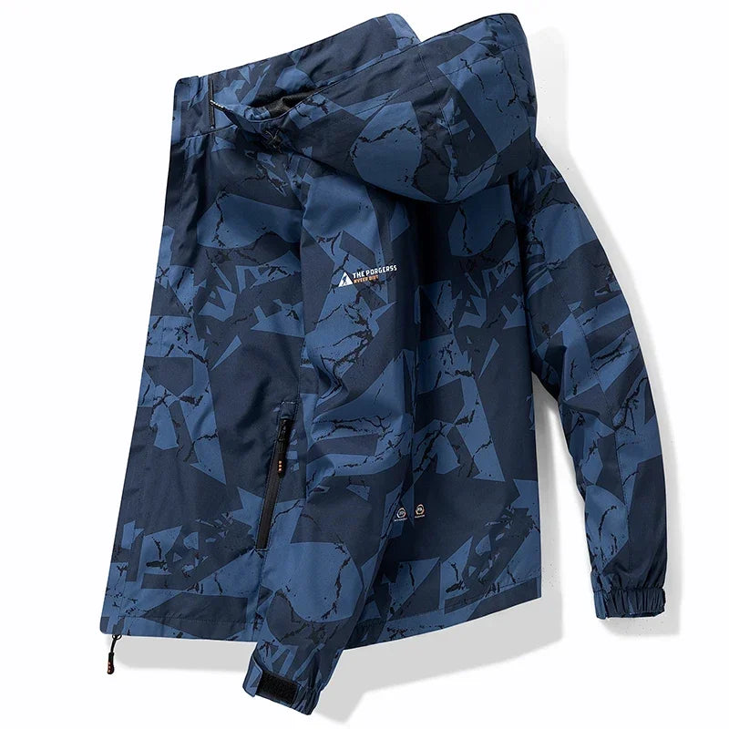 Hooded Hiking Jacket Men Outdoor Bomber Jackets Waterproof Windbreaker 2024 Spring Autumn Sports Casual Cargo Jackets Mens Coats - Tasawoq
