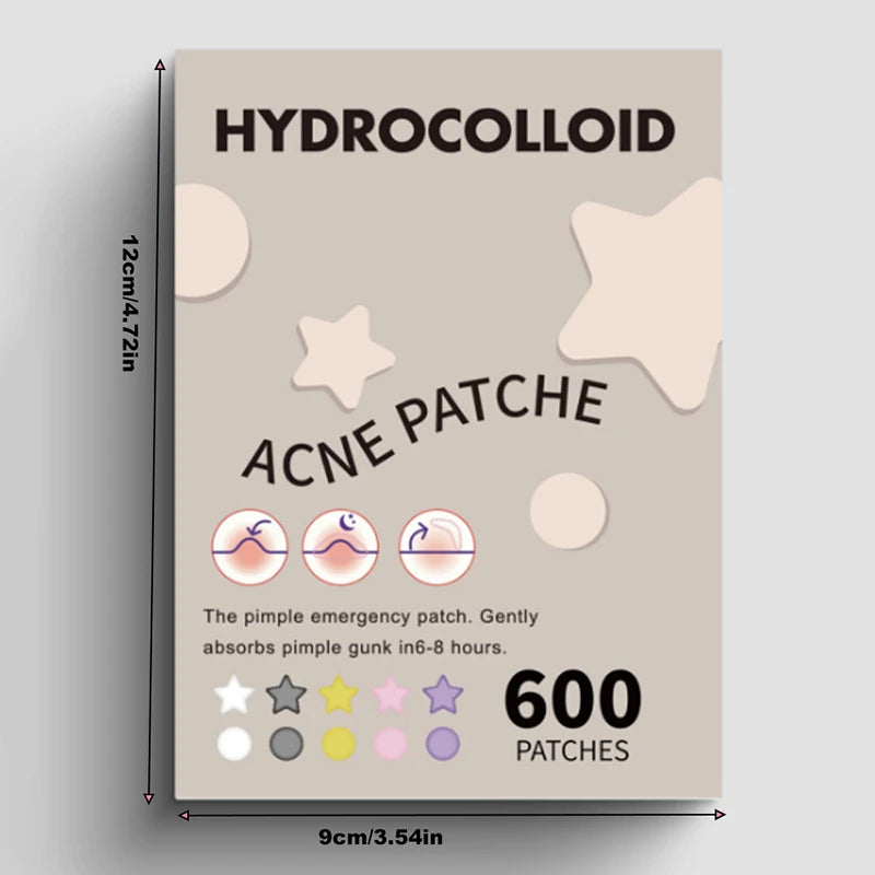 600 PCS/SET Star Pimple Patch Acne Colorful Invisible Acne Removal Skin Care Stickers Concealer Face Spot Beauty Makeup Tools - Tasawoq