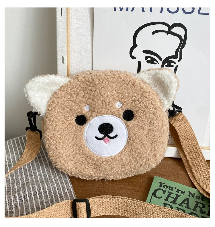 Japanese Style Kawaii Bag Women Cartoon Plush Shoulder Bag for Women New Crossbody Bag Small Phone Purse Bolsa Feminina - Tasawoq