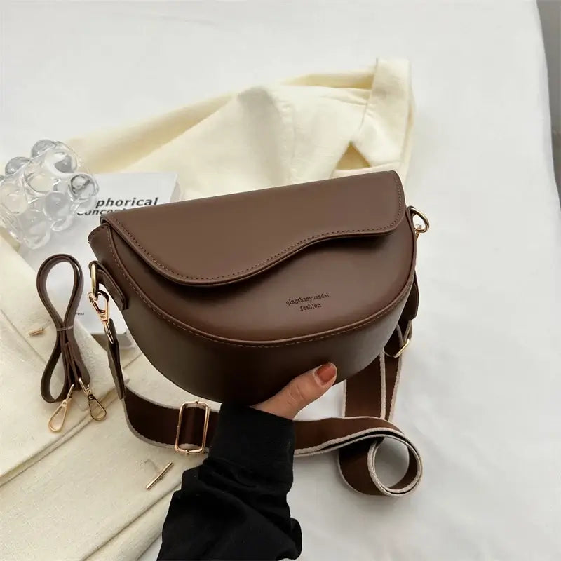 Small Leather Saddle Armpit Bags for Women Summer Chain Shoulder Crossbody Bag Ladies Vintage Underarm Handbags Woman bolsa - Tasawoq