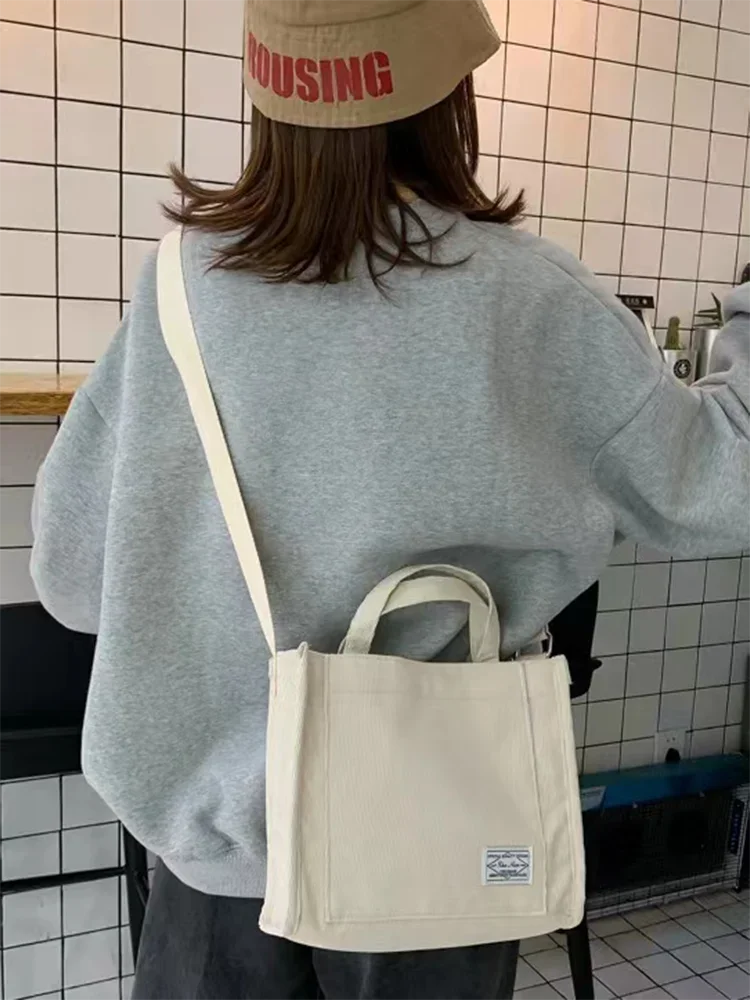 Women Handbag Simple Corduroy Portable Large Capacity HandBag Ins Fashion Trend Small Square Handbag Single Shoulder Bags - Tasawoq