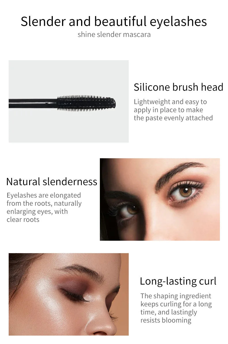4D Brilliant Starry Sky Black Mascara Slim, Thick, Curled, Waterproof, Long lasting, Non Staying Mascara - Tasawoq