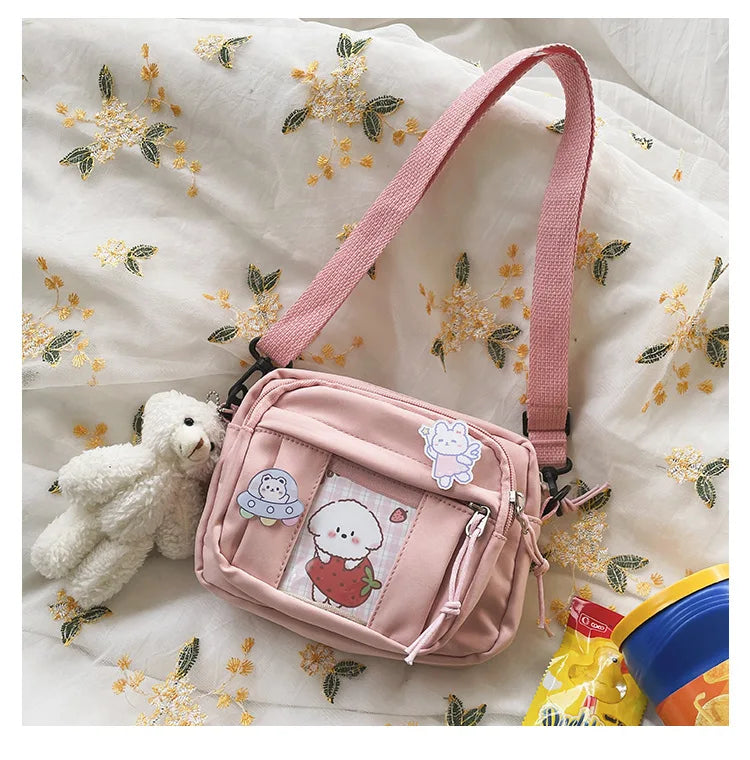 New Kawaii Bag Girls 2025 New JK Transparent Bag Small Crossbody Bag For Women Purses and Handbags Shoulder Bag Itabag Bolso - Tasawoq