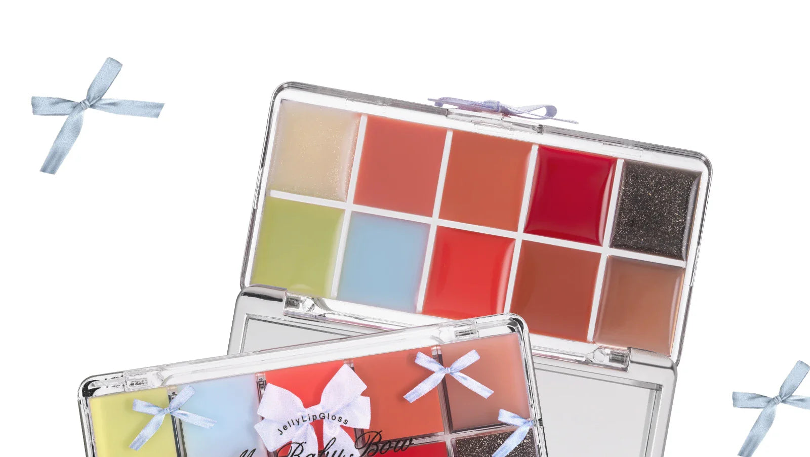 FLORTTE & My Baby Bow 10-color jell ylip gloss palette lipstick lip glaze - Tasawoq