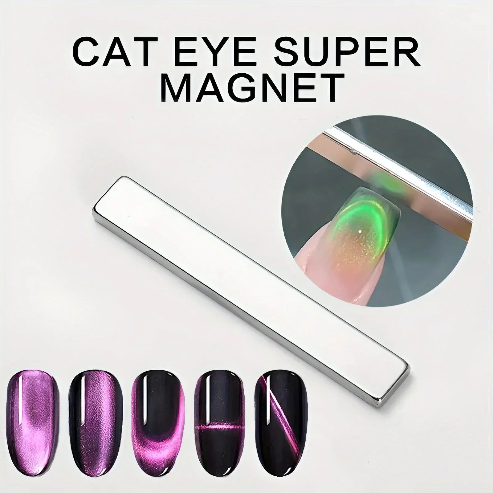 Nail Art Magnetic Pen 3D Cat Eye Painting Nails Art Design Dual-Ended Magnet Wand Gel Polish Magic for Manicure DIY&Salon Tools - Tasawoq
