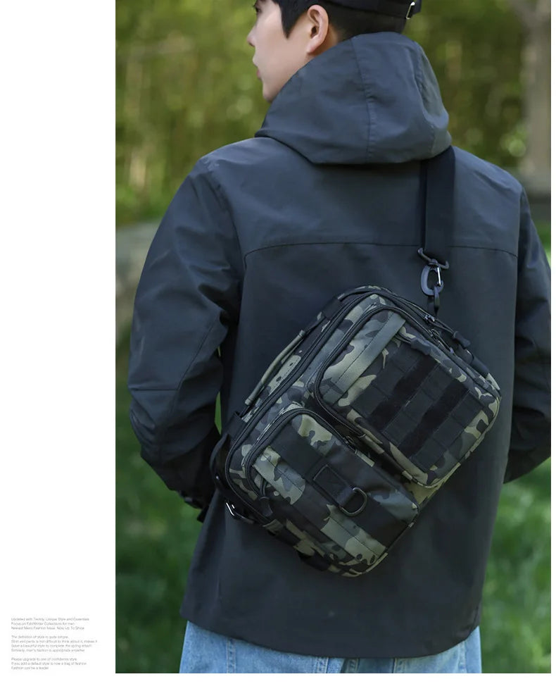 Trekking Tactical Handbags Shoulder Bag Camping for Man Hiking Travel Climbing Fishing Sling Crossbody Outdoor Weekend Molle Bag - Tasawoq