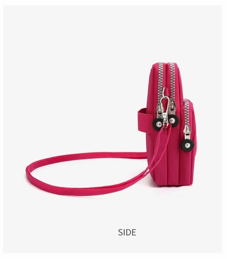 Portable Shoulder Bags Nylon Waterproof Women Mobile Phone Bags Mini Female Messenger Purse Lady Wallet Female CrossBody Bag - Tasawoq