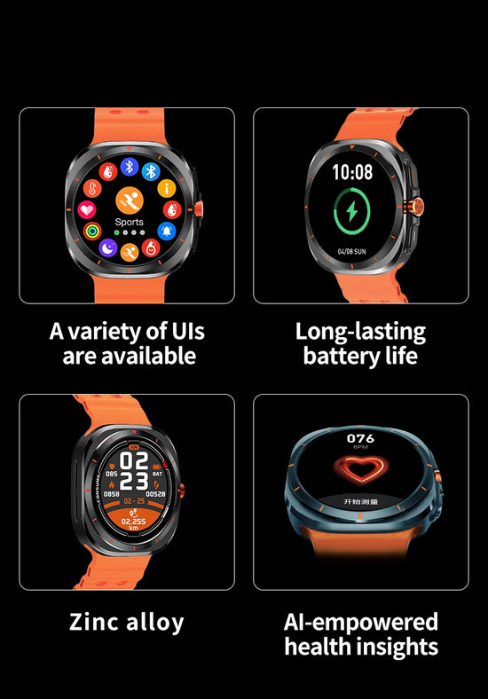 LAXASFIT Watch 7 Ultra Smartwatch Bluetooth Talk HD AMOLED Screen Fitness Tracker Health Monitoring Smartwatch for Android IOS - Tasawoq