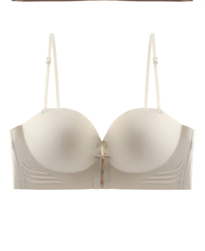 FINETOO Front Closure Sexy Push Up Bra Women Invisible Bras Underwear Lingerie For Female Brassiere Strapless Seamless Bralette - Tasawoq