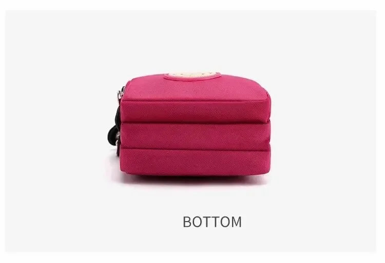 Portable Shoulder Bags Nylon Waterproof Women Mobile Phone Bags Mini Female Messenger Purse Lady Wallet Female CrossBody Bag - Tasawoq