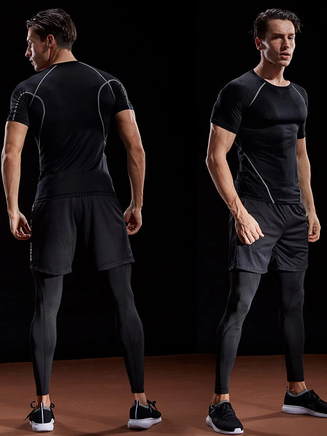 2024 Compression T Shirt Men Summer Sportswear Running T-shirt Elastic Quick Dry Sport Tops Tee Athletic Gym Workout Shirts Men - Tasawoq