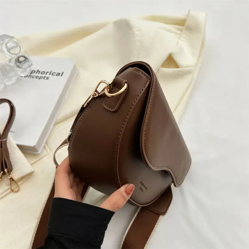Small Leather Saddle Armpit Bags for Women Summer Chain Shoulder Crossbody Bag Ladies Vintage Underarm Handbags Woman bolsa - Tasawoq