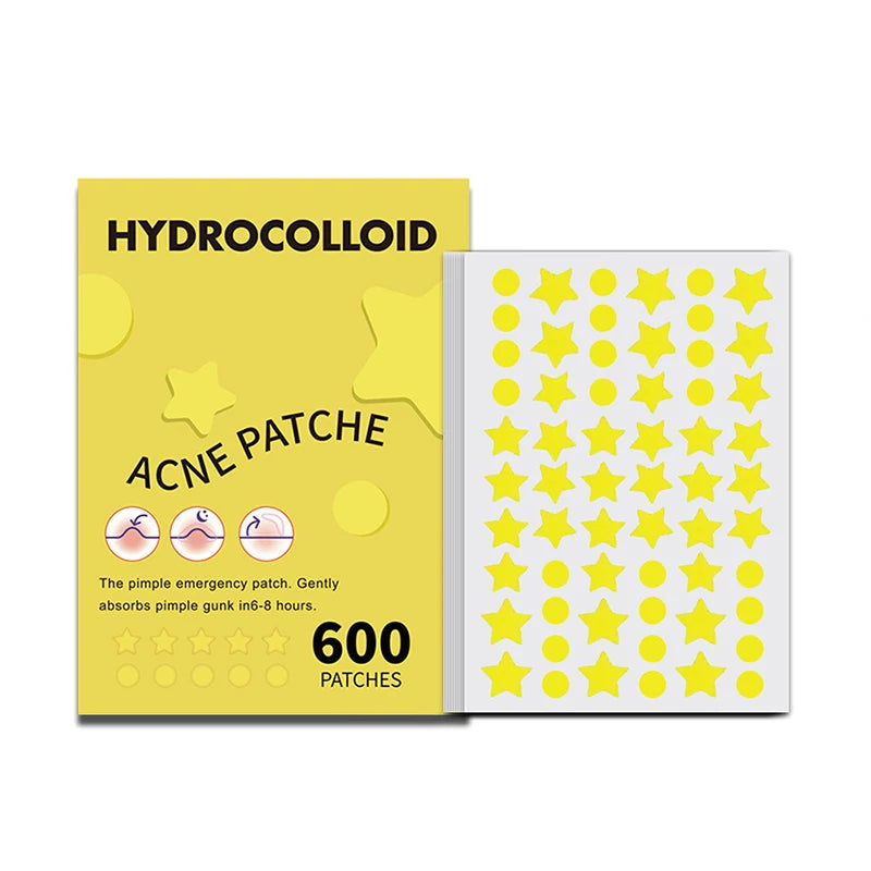 600 PCS/SET Star Pimple Patch Acne Colorful Invisible Acne Removal Skin Care Stickers Concealer Face Spot Beauty Makeup Tools - Tasawoq