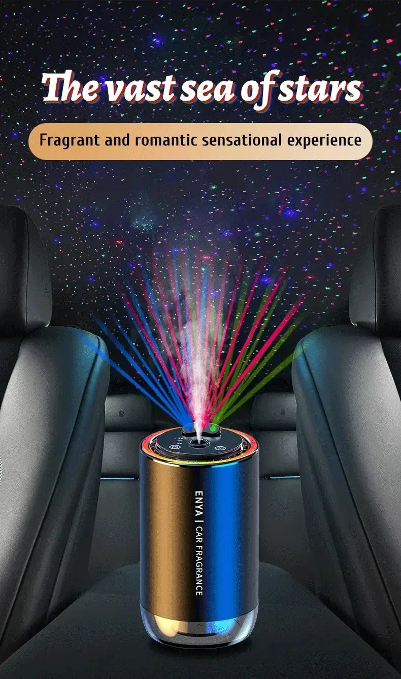 3-Color Starry Sky Top Car Aromatherapy Intelligent Spray Automatic Air Fragrance Sprayer Car Perfume Diffuser Suitable for Baby
