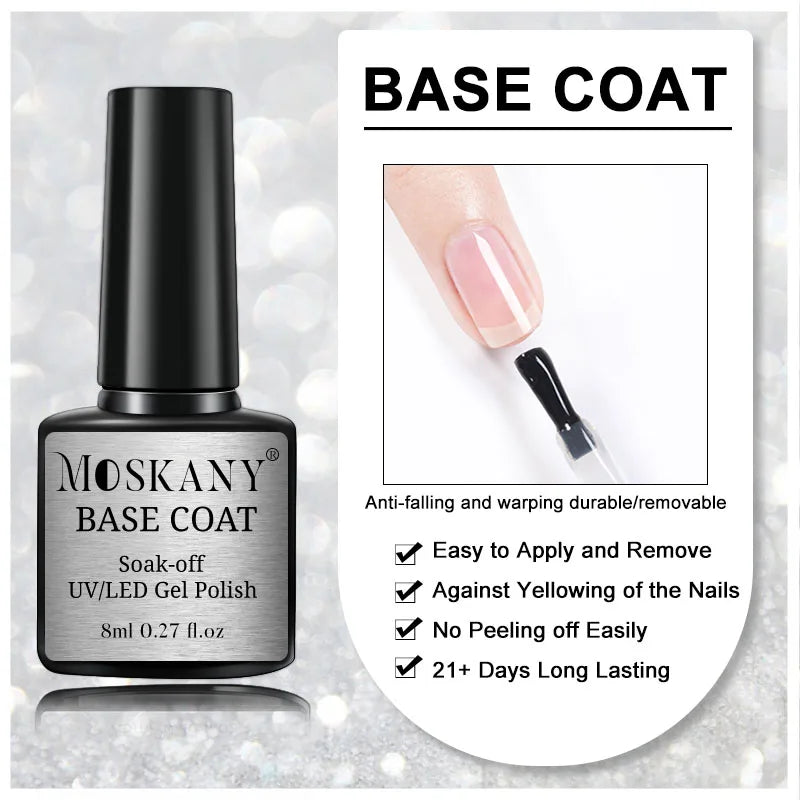 Acrylic No-acid Primer Nail Art Set With Base Coat And Top Coat Soak Off Gel Nail Polish For Nail Art Design Tool Kit - Tasawoq