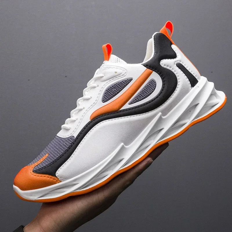 New Trendy Men's Sports Shoes Cushion Running Sneakers Outdoor Leisure Walking Jogging Trainers Soft Sole Breathable Footwear - Tasawoq