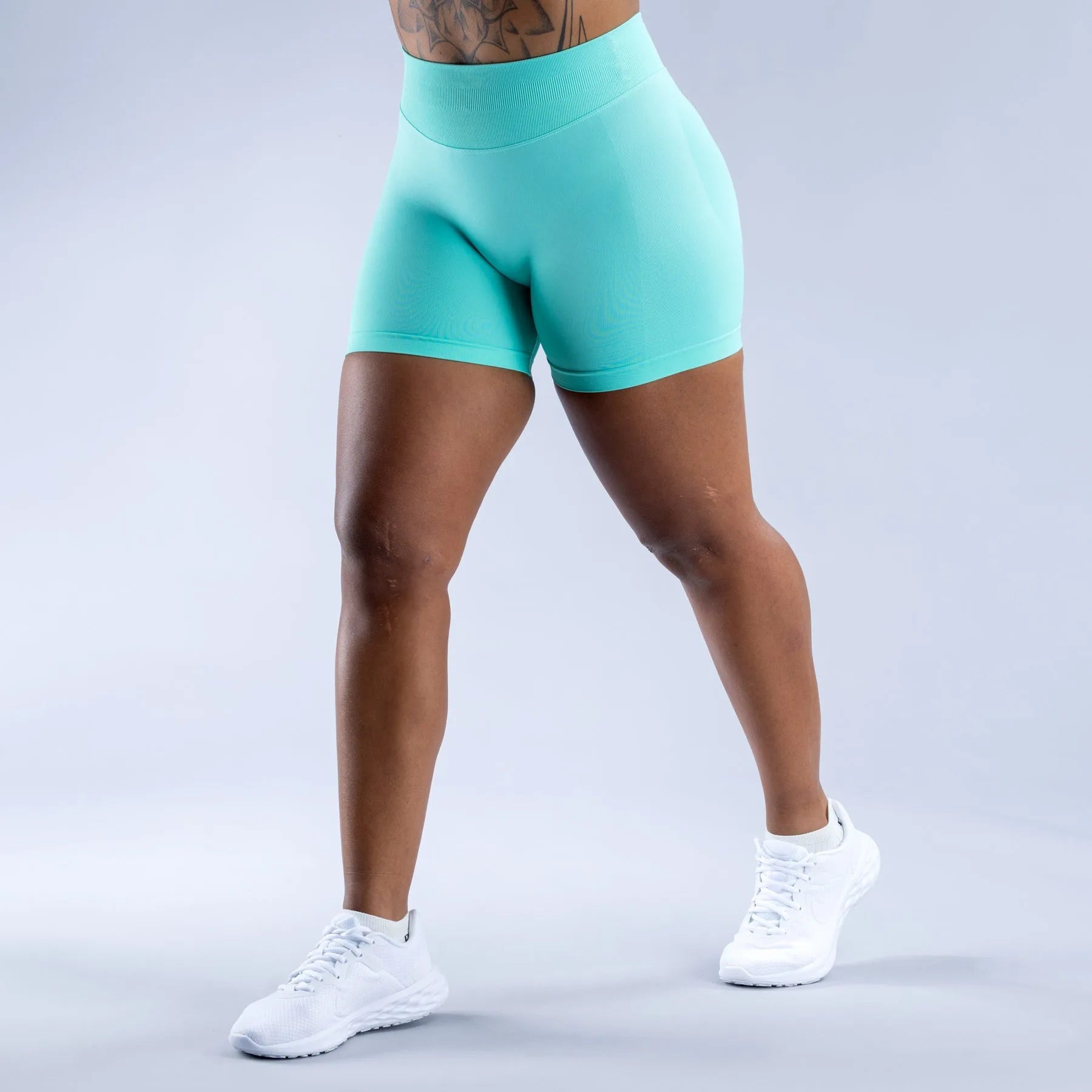 NCLAGEN Women Low Rise Impact Shorts Sports Workout Gym Running Seamless Leggings Scrunch Booty Hip Lifting Yoga Biker Shorts - Tasawoq