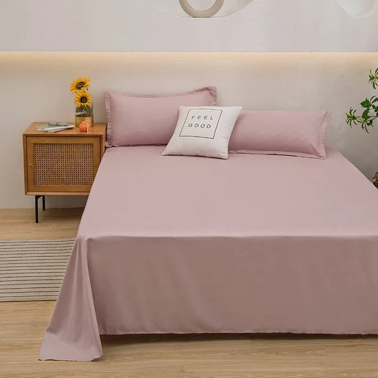 One Solid Color Simple Sheet Machine Washable Single Double Bed Linen Student Dormitory Sheet (pillowcase Not Included)