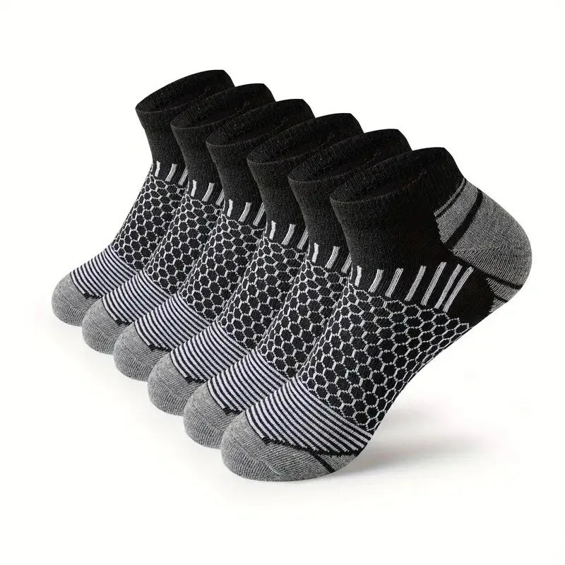 6/12 Pairs for Both Men Women Suitable Sports Low Top Socks Sweat Absorbing Breathable Thin Odor Proof Running Leisure Socks - Tasawoq