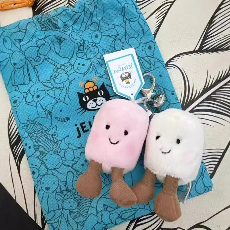 Jelly Cat Plush Cotton Candy Two Tone Cute Soft Two Tone Keychain Bag Pendant Plush Accessories Doll Car Pendant Holiday Gifts - Tasawoq