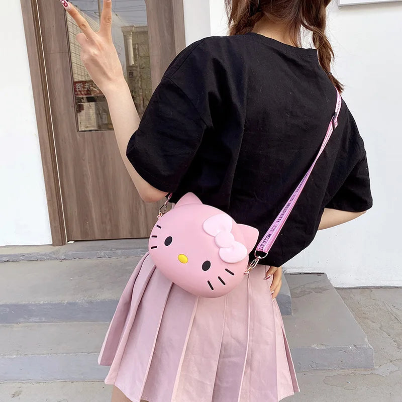 11cm/19cm Hello Kitty Crossbody Bags For Women Kawaii Messenger Bag Travel 3d Shoulder Small Purse Phone Bag Girlfriend Gift - Tasawoq