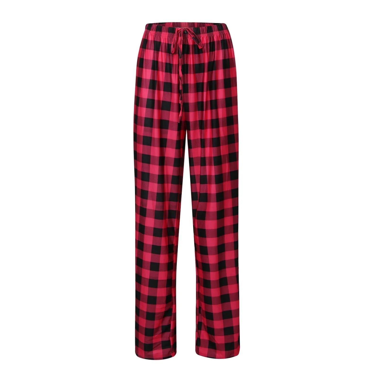 Women Christmas Pajama pants Autumn Winter Plaid Printed Pants Fashion Casual Wide Leg Pants Clothing Streetwear - Tasawoq
