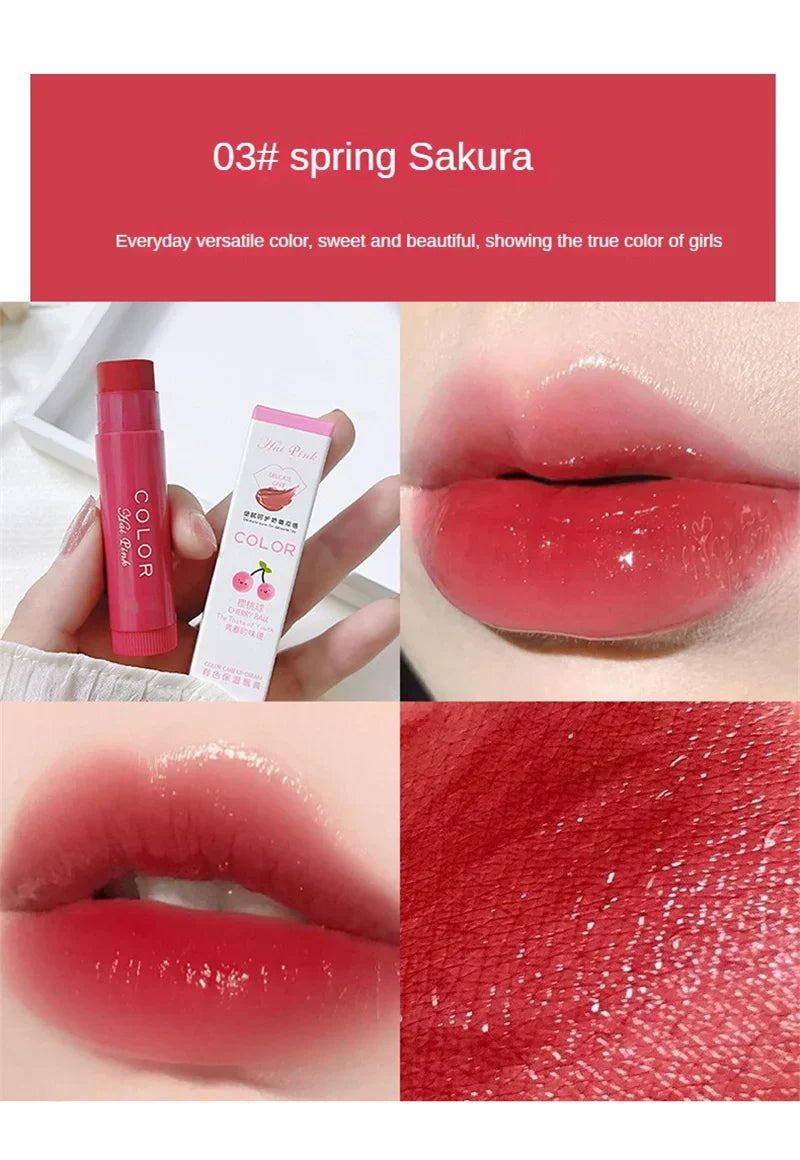 Colored Lip Balm Cute Moisturizing Lip Tint Long Lasting Waterproof Change Color Lipstick for Women Girls Lips Make Up Cosmetics - Tasawoq
