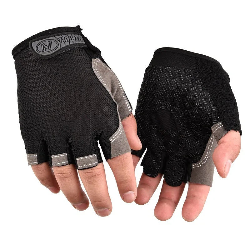 Gym Gloves Fitness Training Fingerless Men Women Bodybuilding Exercise Sports Gloves for Cycling Bicycle Anti Slip Breathable - Tasawoq