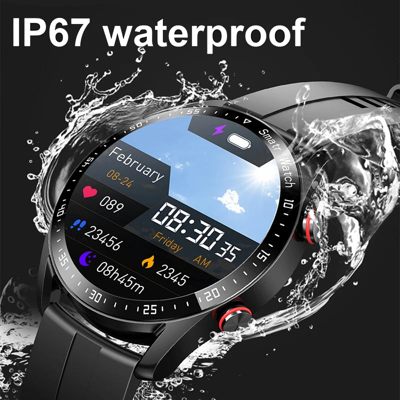 ECG+PPG Bluetooth Call Smart Watch Men Laser Health Blood Pressure Fitnes Sports Watches Man Sports Waterproof Smartwatch+Box - Tasawoq