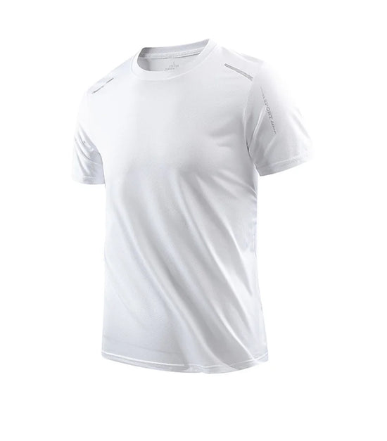 CHRLCK Men's Running Quick Drying T-shirts Breathable Hiking Fishing Tees Soft Elasticity Outdoor Sports Short Shirt Summer - Tasawoq