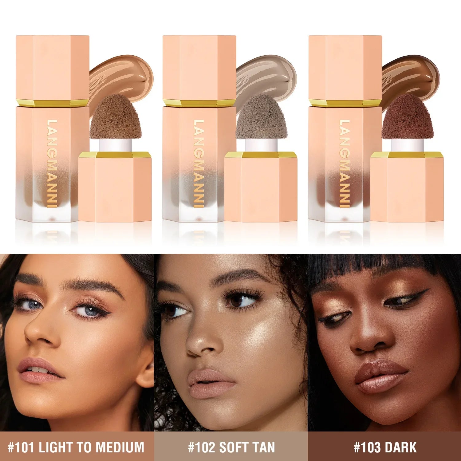 Three-color liquid contouring to enhance the facial contour - Tasawoq