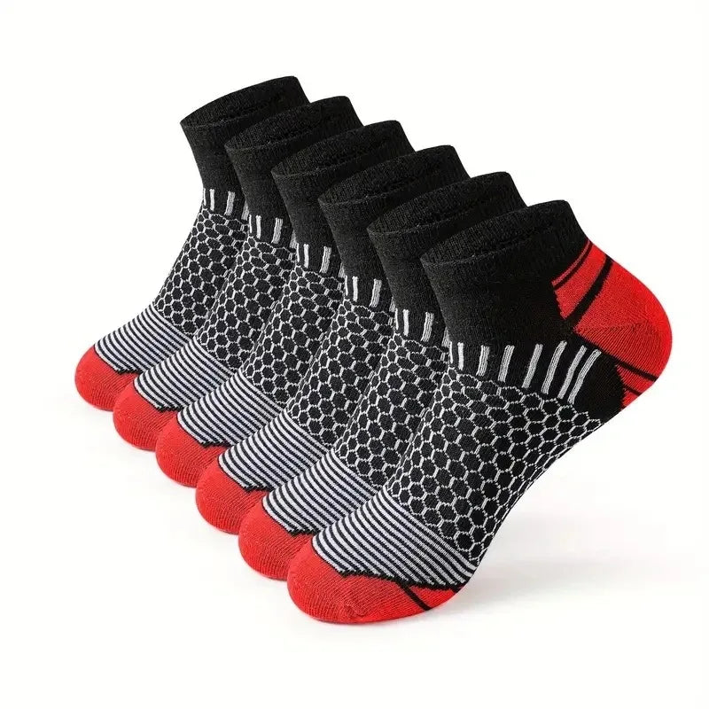 6/12 Pairs for Both Men Women Suitable Sports Low Top Socks Sweat Absorbing Breathable Thin Odor Proof Running Leisure Socks - Tasawoq