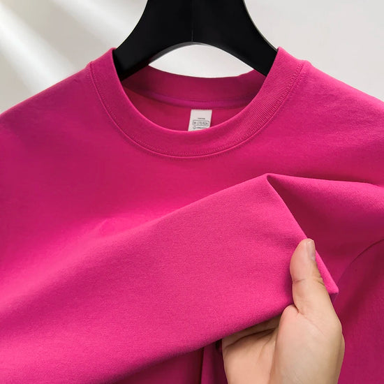 100% pure cotton summer high-end brand men's short sleeve round neck fashionable style half sleeved top breathable T-shirt - Tasawoq