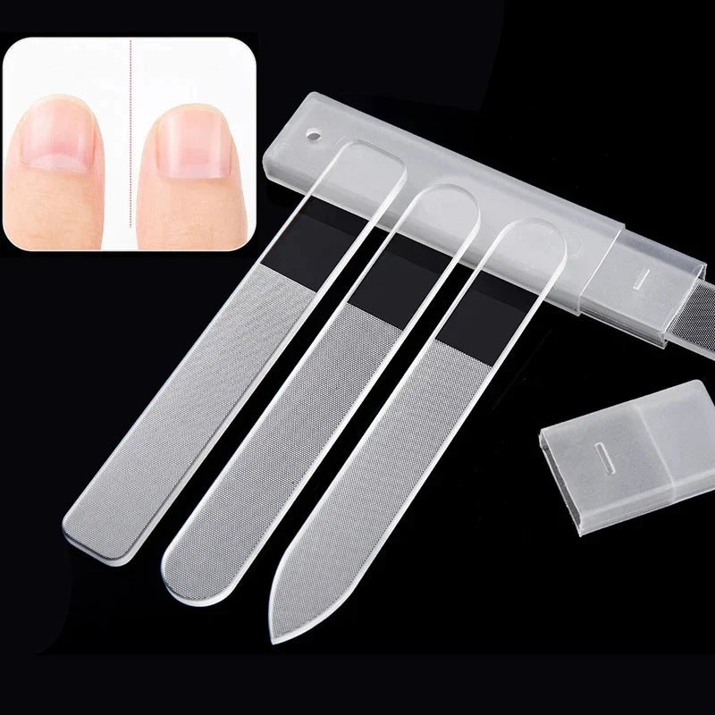 Nail Art File Buffing Transparent Sanding Polishing Durable Nano Glass File Manicure Professional Supplies Accessories Tools - Tasawoq