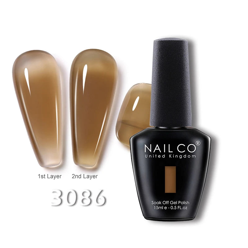 NAILCO 15ml Fresh Series Gel Nail Polish Design UV&LED Nail Gel Spring Summer Color Vernis Nail Art Glitter All For Manicure Set - Tasawoq