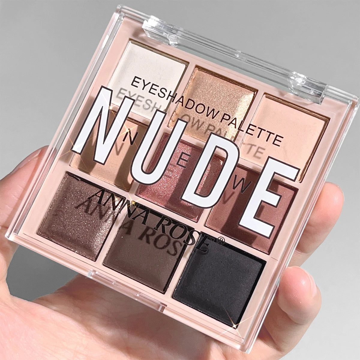 9-Color Eyeshadow Palette with Fine Glitter, Shimmer, Matte, Milk Tea Shades; Mini, Daily Use, Student-Friendly Makeup - Tasawoq