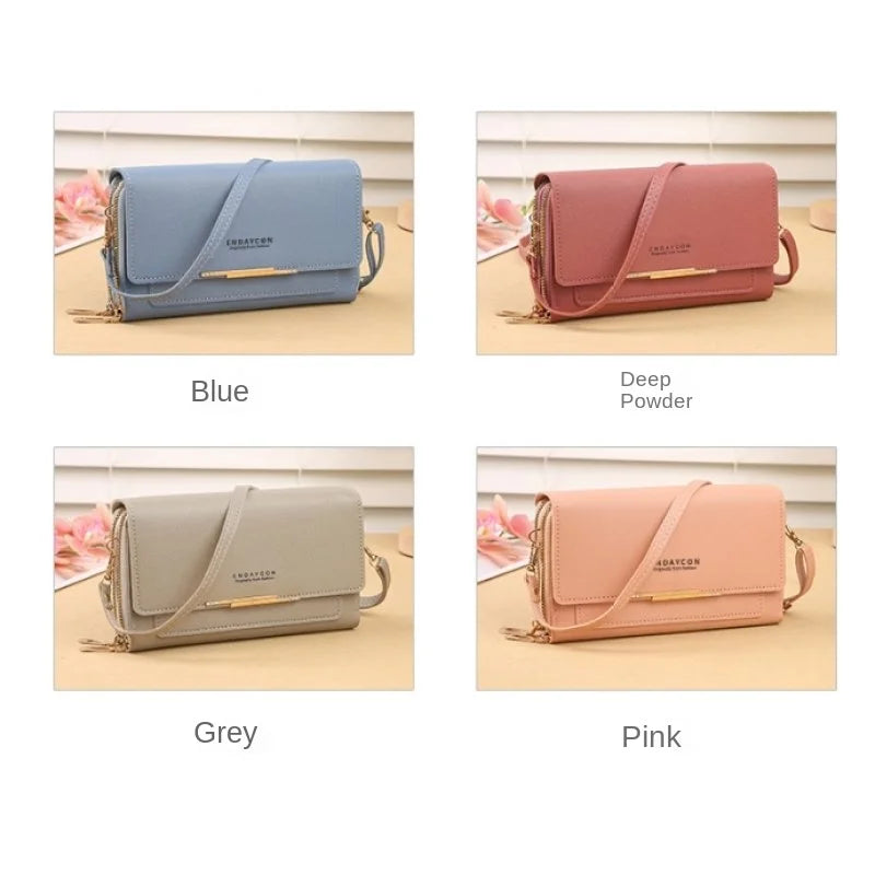 2024 New Women's Wallet Korean Multifunctional Shoulder Bag Mid-length Clutch Coin Purse - Tasawoq